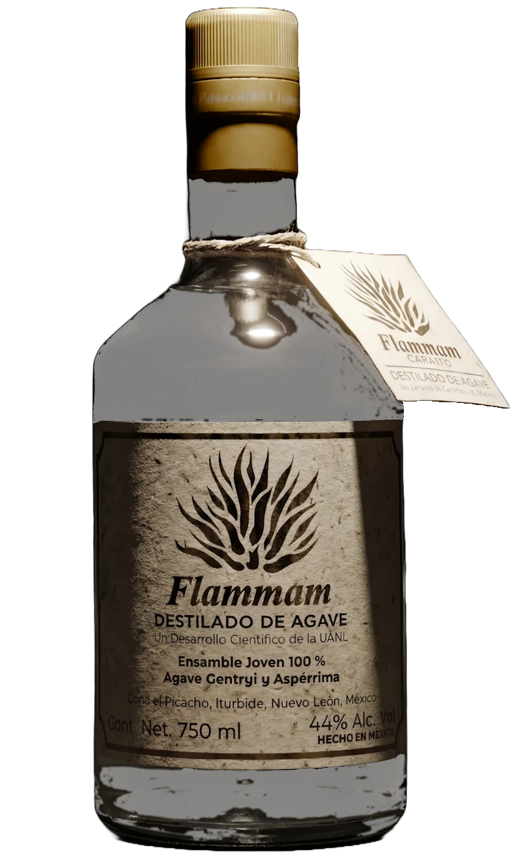 Botellas Flammam Vino de Agave Monteleón 750ml y 375ml