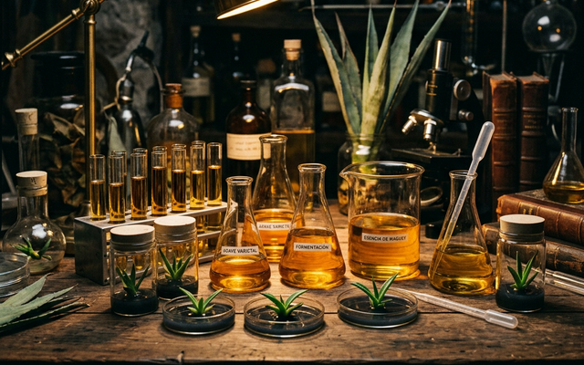 Investigación científica del agave en laboratorio